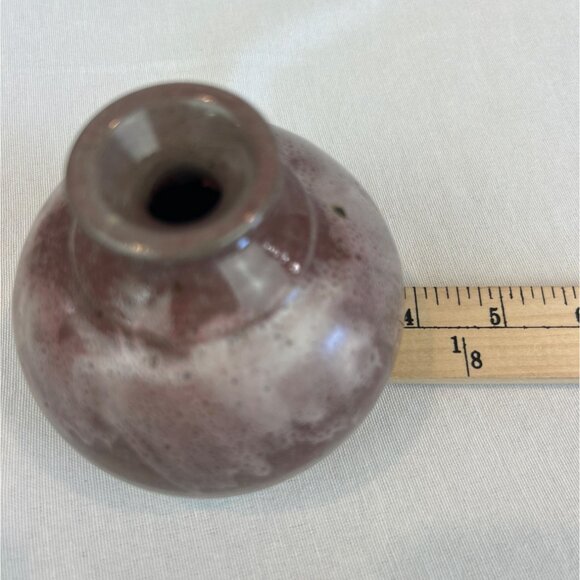 Handmade Ceramic Bead Oil Lamp Speckled Glaze Finish Signed By Artist - Picture 7 of 8